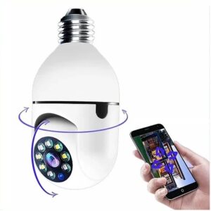 Cámara de Seguridad 360° WiFi, Tipo Ampolleta (Foco)