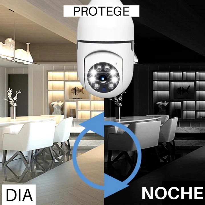 Cámara de Seguridad 360° WiFi, Tipo Ampolleta (Foco) - Imagen 4