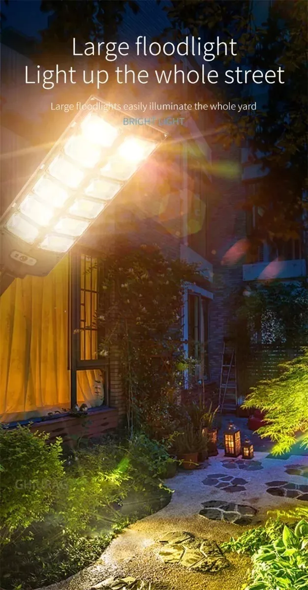 Foco Solar LED 200W de Alta Potencia con Control Remoto (Ilumina 75m²) - Imagen 2