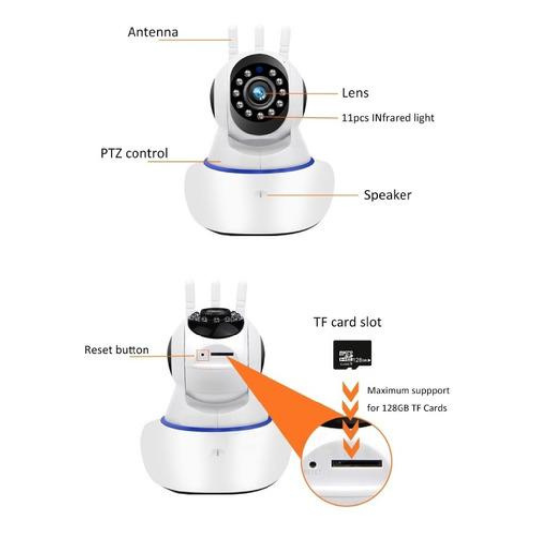 Cámara Motorizada WiFi 360° Full HD (Monitor de Interiores) - Imagen 3