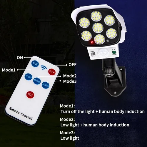 Pack x3 Focos Solares LED con Sensor de Movimiento (Tipo Cámara de Seguridad) - Imagen 2