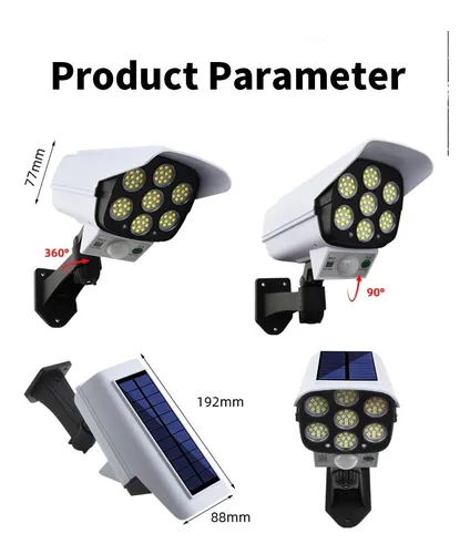 Pack x3 Focos Solares LED con Sensor de Movimiento (Tipo Cámara de Seguridad) - Imagen 3