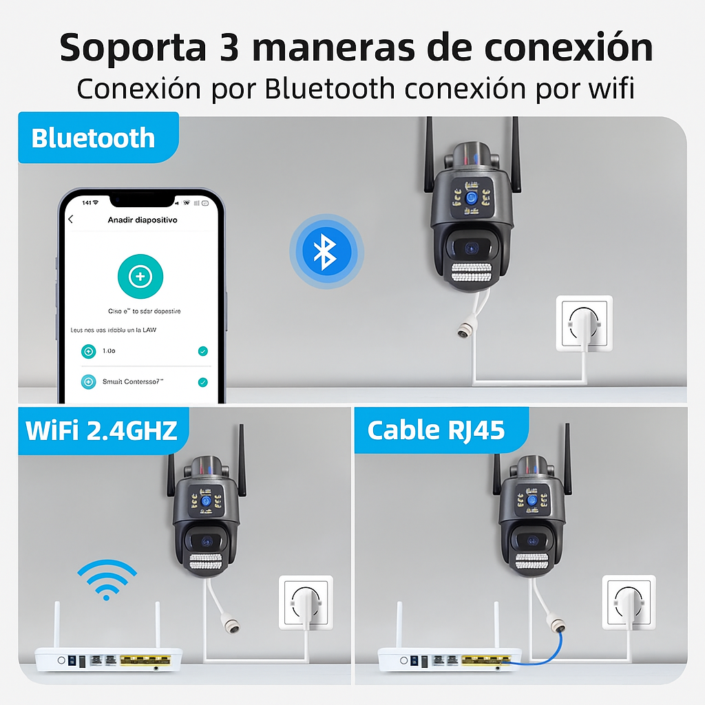 Cámara de Vigilancia Exterior Doble Lente — Seguridad Total con Tecnología Inteligente - Imagen 5