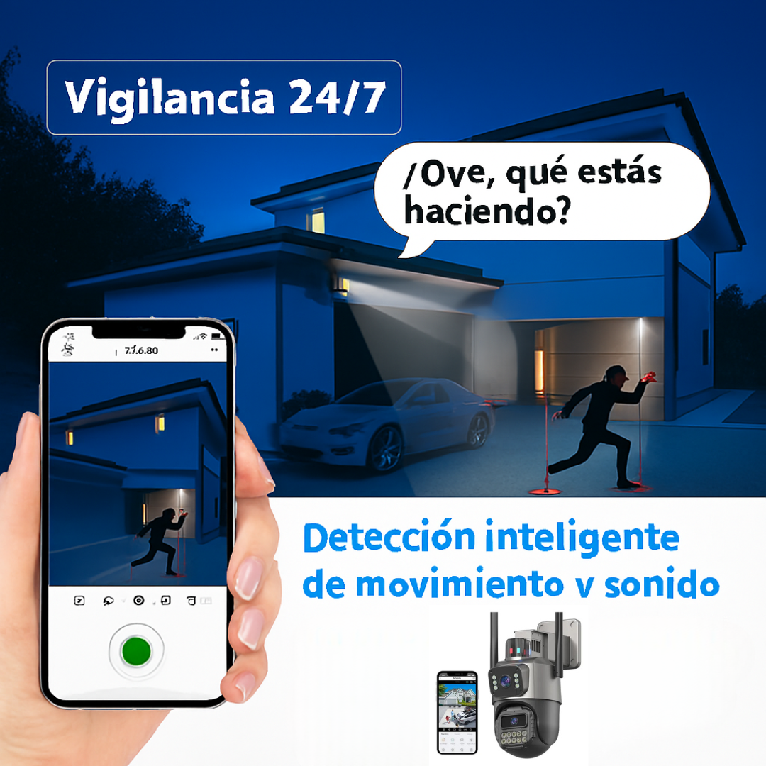 Cámara de Vigilancia Exterior Doble Lente — Seguridad Total con Tecnología Inteligente - Imagen 4